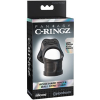Fantasy C-Ringz Rock Hard Ring & Ball Stretcher Black(D0102H5QBFG.)