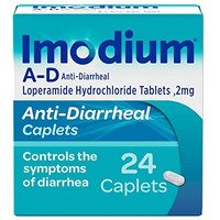 Imodium A-D Diarrhea Relief Caplets with Loperamide Hydrochloride, Anti-Diarrheal Medicine to Help Control Symptoms of Diarrhea Due to Acute, Active & Traveler's Diarrhea, 24 ct.