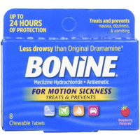 Bonine for Motion Sickness Chewable Tablets, Raspberry Flavored, 8 Each