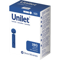 Owen Mumford Unilet Super Thin Lancets (28G), 100 Count