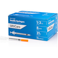 UltiCare Insulin Syringes 1/2 mL - 31G x 8mm 100 Count Box