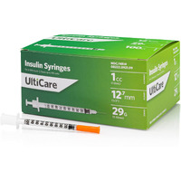 UltiCare U-100 Insulin Syringes, Comfortable and Accurate Dosing of Insulin, Compatible with Any U-100 Strength Insulin, Size: 1cc, 29G x 12.7mm, 100 ct Box