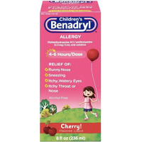 Benadryl Allergy Liquid Cherry For Children 4 oz (Pack of 2)