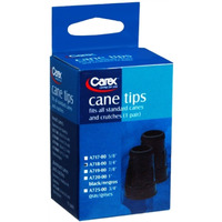 Carex Health Brands Fga71800 3/4" Black Cane Tips 2 Count