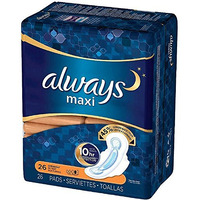 Always Maxi Overnight Pads with Flexi-Wings 26 ea (Pack of 4)