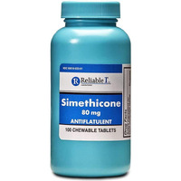 Reliable 1 Simethicone 80mg Anti-Gas 100 Peppermint Tablets (2 Bottles)