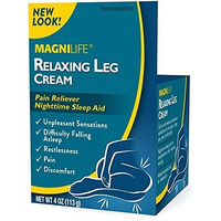 MagniLife Relaxing Leg Cream, Deep Penetrating Topical for Pain and Restless Leg Syndrome Relief, Naturally Soothe Cramping, Discomfort, and Tossing with Lavender and Magnesium - 4oz