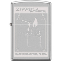 205MP400760 - ZIPPO PROCUT Windproof Lighter Satin Chrome