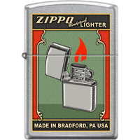207CI403617 - ZIPPO PROCUT Green Poster Street Chrome