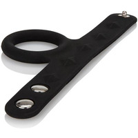 Silicone Tri Snap Scrotum Support Ring Medium Black(D0102H5I3TY.)
