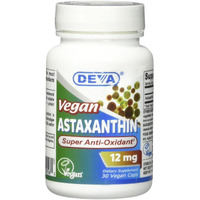 Deva Nutrition Deva Vegan Astaxanthin Veg Capsules, 12 mg, 30 Count