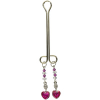 Bijoux De Cli Double Loop with Heart Charm & Fuchsia Beads(D0102H5LM6Y.)