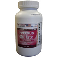Ferrous Sulfate 325 mg Tablets, 1000 Count
