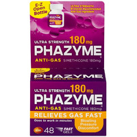 Phazyme Anti-Gas Ultra Strength 180 mg Softgels - 48 ct, Pack of 3