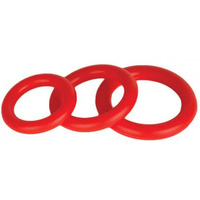 Power Stretch Silicone Stretchy Rings Red 3 Pack(D0102H5GGIV.)