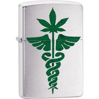 200CI405912 - PROCUT Zippo Leaf Med. Brushed Chrome