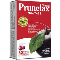 Prunelax Ciruelax Regular Strength Laxative Mini Tablets - Overnight Relief for Occasional Constipation, Senna Extract, Vegan & Gluten-Free, Gentle Relief - 60ct