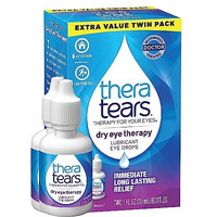 TheraTears Dry Eye Therapy Lubricating Eye Drops for Dry Eyes, 1 fl oz bottle Twin Pack, (2 x 30mL Bottles)