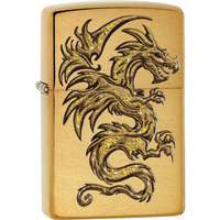 29725 - ZIPPO Dragon Brushed Brass, Color Image