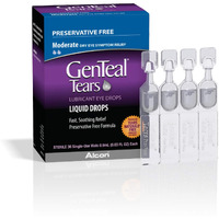 GenTeal Tears Lubricant Eye Drops, Moderate Liquid Drops, SingleUse Vials,1 pack of 36 ct , 0.03 Fl Oz