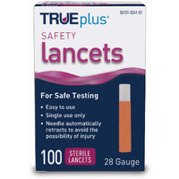 TRUEplus 28g Safety Lancets 100ct