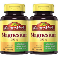 Nature Made Magnesium (Oxide) 250 mg, 100 Tablets (2 Bottles)