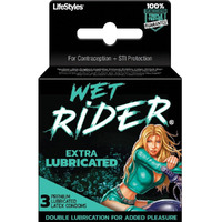Wet Rider Extra Lubricated Latex Condoms 3 Pack(D0102H5LSJW.)