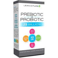 Lean & Pure Prebiotic & Probiotic, 25 Billion Live and Shelf Stable Cultures, 30 Count, Non GMO, Vegetarian, Gluten Free