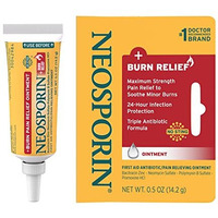 Neosporin Dual Action Burn Relief & First-Aid Antibiotic Ointment for 24-Hour Infection Protection & Maximum Strength Burn Pain Relief, Made with Bacitracin Zinc, Neomycin, & Pramoxine HCl,.5 oz