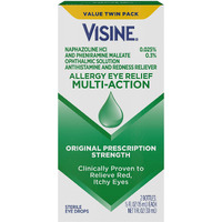 Visine Allergy Eye Relief Multi-Action Antihistamine & Redness Relief Eye Drops, 0.5 fl. oz (Pack of 2)
