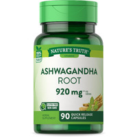 Nature's Truth Ashwagandha Capsules | 920 mg | 90 Count | Non-GMO & Gluten Free Supplement