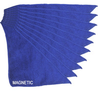 KleenSlate Dry Erase Magnetic Microfiber Cleaning Cloths, Blue, Pack of 10