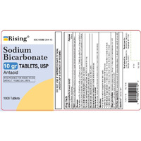 Rising Pharma - Sodium Bicarbonate 650mg - Antacid Used for Acid Indigestion, Heartburn, Sour Stomach Stomach Upset - 1000 Tablets