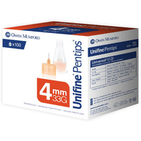 Owen Mumford Unifine Pentips (4mm X 33G), 100 Count