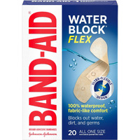 Band-Aid Brand Water Block Flex Adhesive Bandages, All One Size, 20 Count