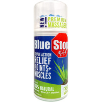 Blue Stop Max Applicator: Fast-Acting Massage Applicator for Sports Cream, Elbow Relief, Performance Roll On for Muscle & Joint Soreness - Convenient Relief for Active Individuals, 1 Pack of 3.4 Oz