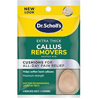 Dr. Scholl's Extra Thick Callus Remover, 4ct // Helps Soften Hard Calluses and Cushions for All-Day Pain Relief
