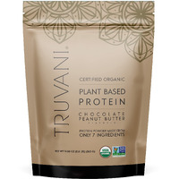 Truvani Organic Vegan Protein Powder Chocolate Peanut Butter - 20g of Plant Based Protein, Organic Protein Powder, Pea Protein for Women and Men, Vegan, Non GMO, Gluten Free, Dairy Free (10 Servings)