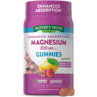 Magnesium Gummies | 200mg | 60 Count | Vegan, Non-GMO & Gluten Free Supplement | Enhanced Absorption Magnesium Citrate | by Nature's Truth