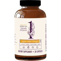 Ladybug Potions Gut Health Support for Women and Men, 30 Capsules - with Apple Cider Vinegar, Probiotics,Turmeric Curcumin, Black Pepper, Inulin Powder and Cayenne Pepper - Supports Digestive Health