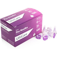 UltiCare Pen Needles 6mm (1/4) x 31G Mini, 100 Count: for at-Home Insulin Injections, Compatible with Most Pen Injector Devices