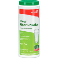 Leader Prebiotic Fiber Supplement Powder for Digestive Health, 100% Natural Daily Fiber Powder, Sugar-Free, Taste-Free, Gluten Free, Non-GMO, Unflavored, 62 Servings (8.7 OZ)