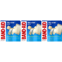 Band-Aid Brand Tru-Stay Sheer Strips Adhesive Bandages for First Aid and Wound Care, Assorted Sizes, 80 ct (Pack of 3)