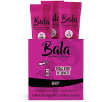 Bala Hydration Turmeric Drink Mix Packet, Sugar-Free Electrolyte Powder, Muscle Recovery, Immune Support, Joint Relief, Plant-Based Enzymes, Bromelain, Papain, Curcumin - Berry (8 Pack)