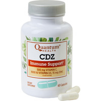 Quantum Health CDZ Immune Support Supplement Vitamin C 500 mg, Vitamin D 1000 IU Plus Zinc 15 mg Powerful Whole Body Wellness Support Complex - Daily Immunity Boost for Women & Men - 60 Capsules