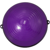 VEVOR Half Exercise Ball Trainer, 23 inch Balance Ball Trainer, 660lbs Stability Ball, Yoga Ball with Resistance Bands & Foot Pump, Strength Fitness Ball for Home Gym, Full Body Workout, Purple
