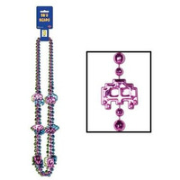 80's Retro Beads - Vibrant Colors, Pack of 12