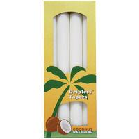 Aloha Bay Palm Tapers, White, 4 Count