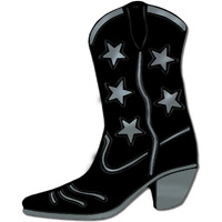 Foil Cowboy Boot Silhouette