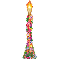 Jointed Floral Tiki Torch